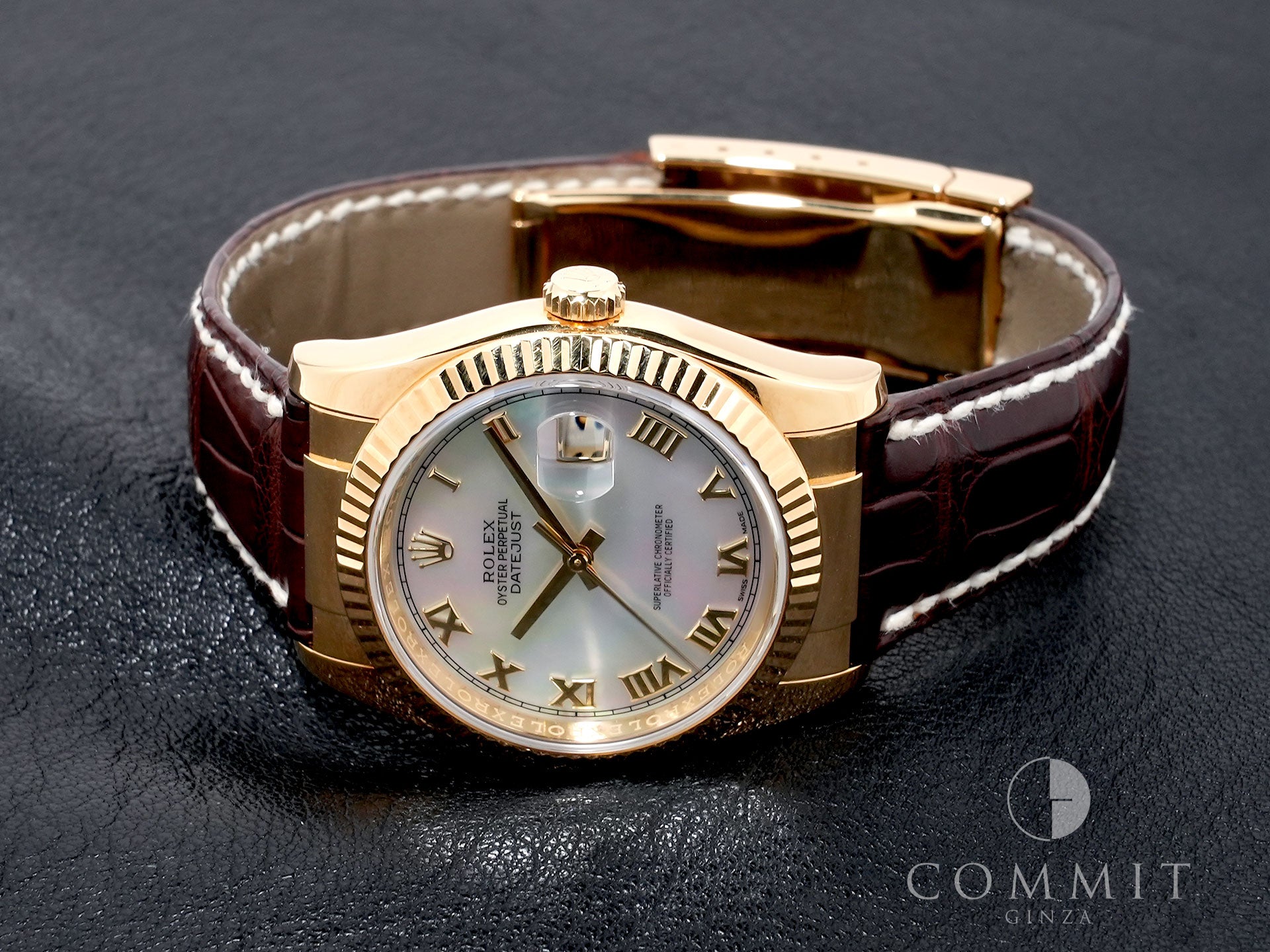 ロレックス デイトジャスト Ref.116138 イエローゴールド ホワイトシェル文字盤 中古 b2r8kuqy