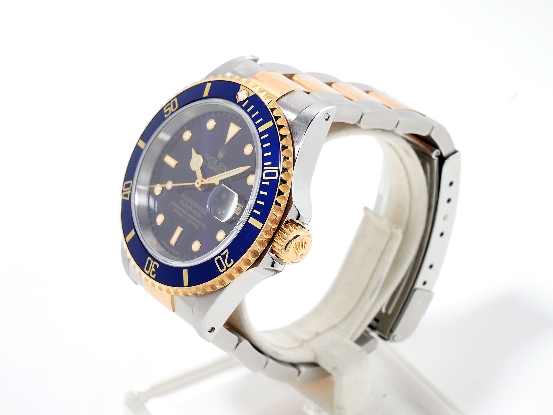 Pre-owned Rolex Submariner Date Ref. 16613 Stainless Steel/Yellow Gold Blue Dial eouhrbao