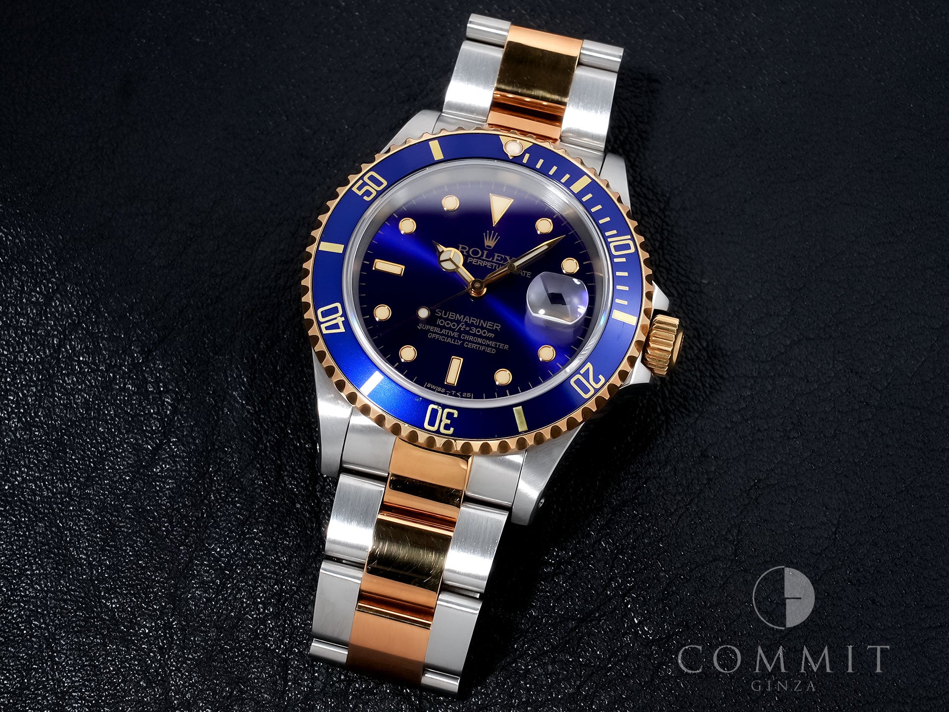 Pre-owned Rolex Submariner Date Ref. 16613 Stainless Steel/Yellow Gold Blue Dial eouhrbao