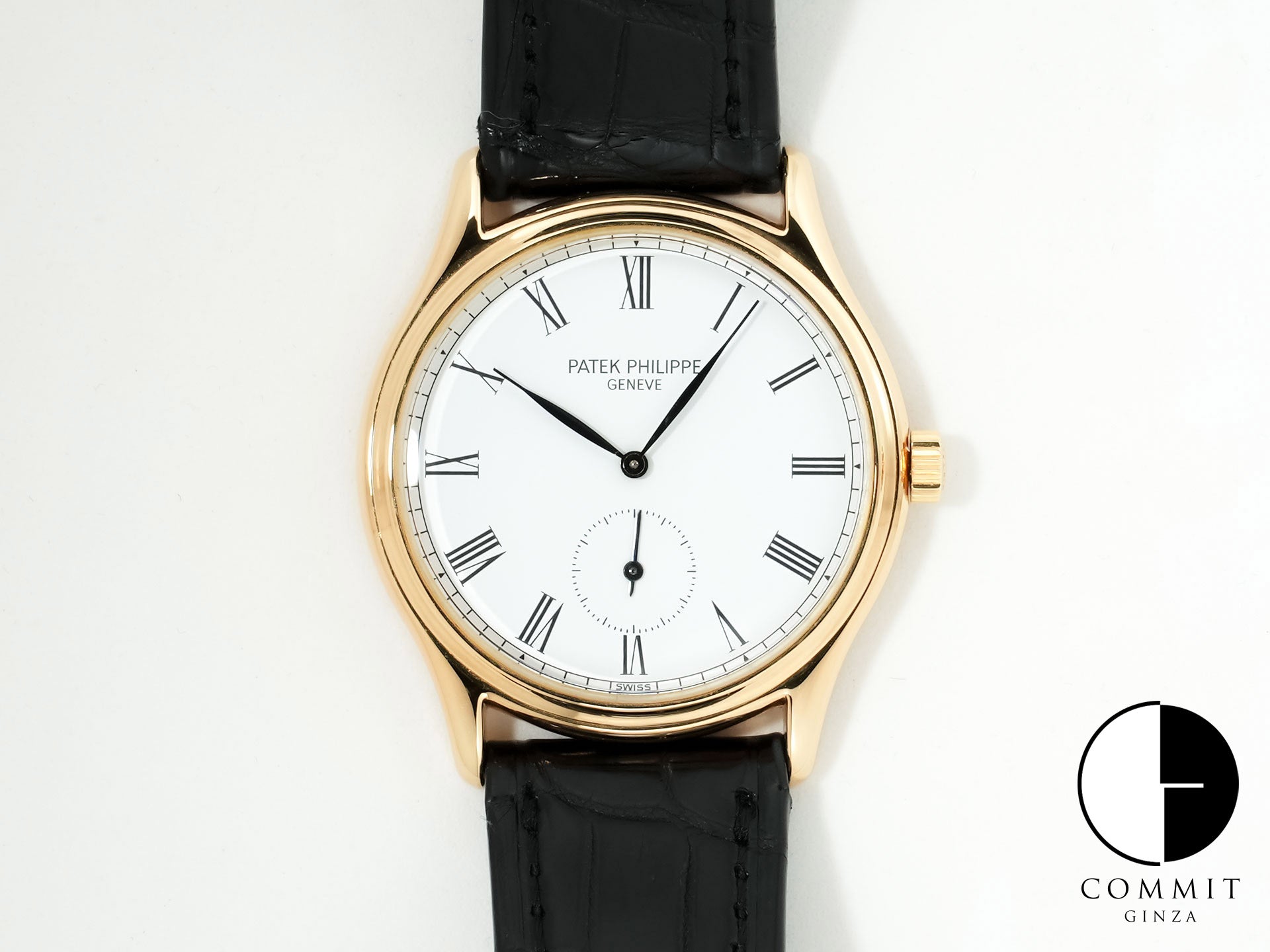 Patek Philippe Calatrava Ref. 3923J Yellow Gold White Roman Dial Pre-owned 3oud8x3h