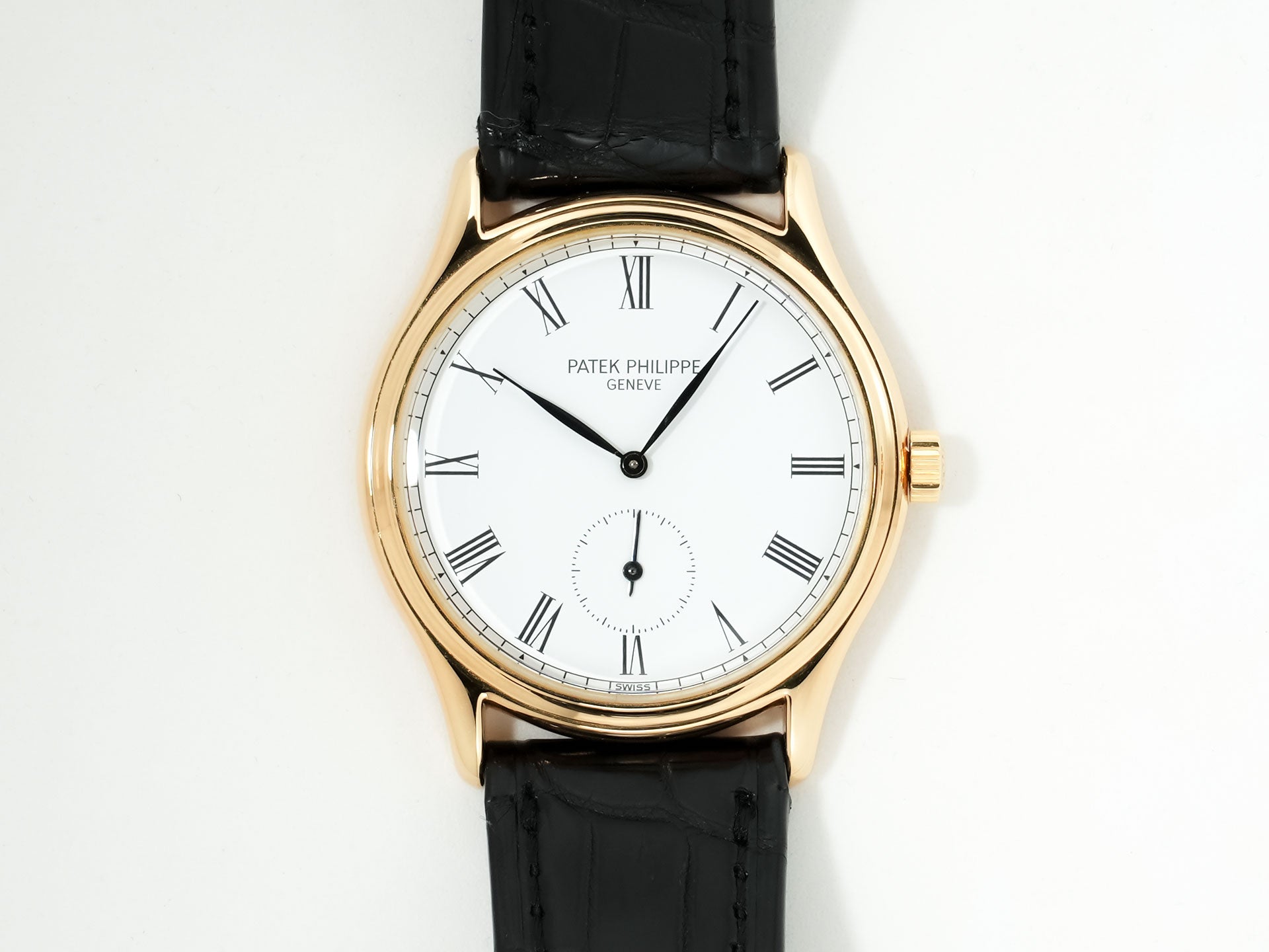 Patek Philippe Calatrava Ref. 3923J Yellow Gold White Roman Dial Pre-owned 3oud8x3h