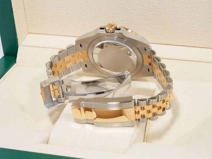 Rolex GMT-Master II Ref. 126713GRNR Stainless Steel/Yellow Gold Black Dial Jubilee Bracelet Excellent Condition 8csiffn3