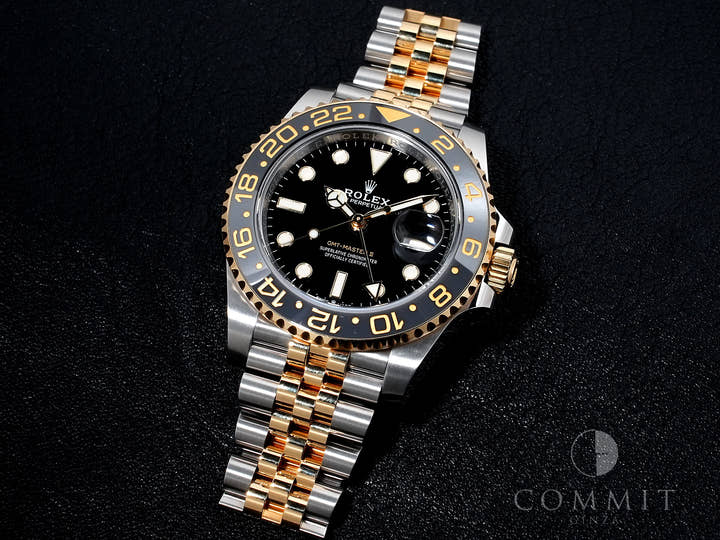 Rolex GMT-Master II Ref. 126713GRNR Stainless Steel/Yellow Gold Black Dial Jubilee Bracelet Excellent Condition 8csiffn3