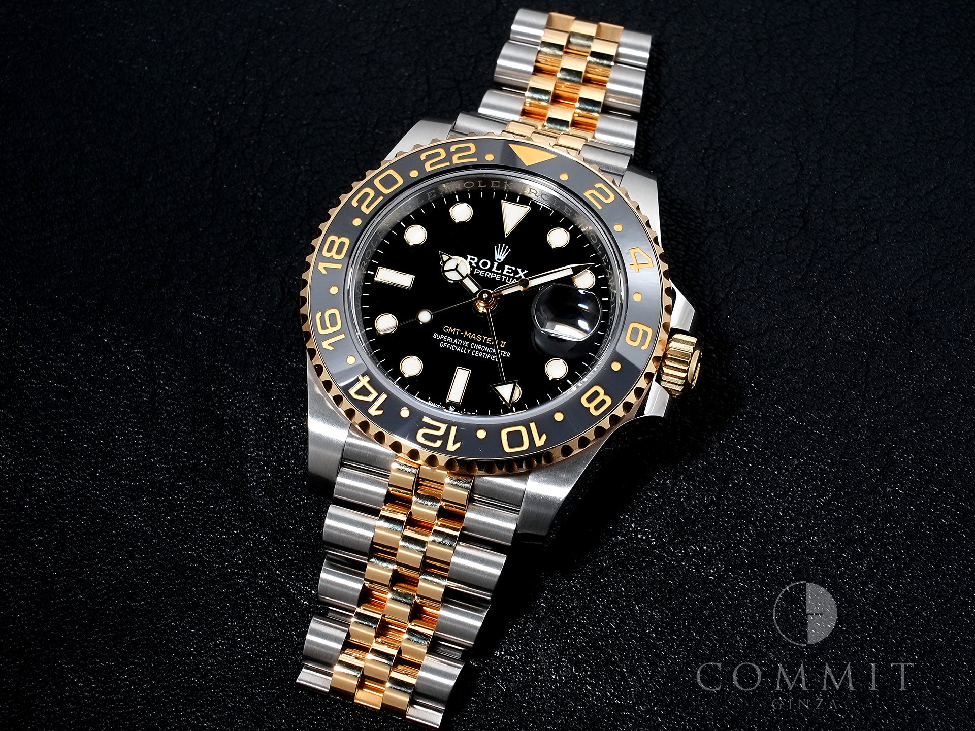 Rolex GMT-Master II Ref. 126713GRNR Stainless Steel/Yellow Gold Black Dial Jubilee Bracelet Excellent Condition 8csiffn3