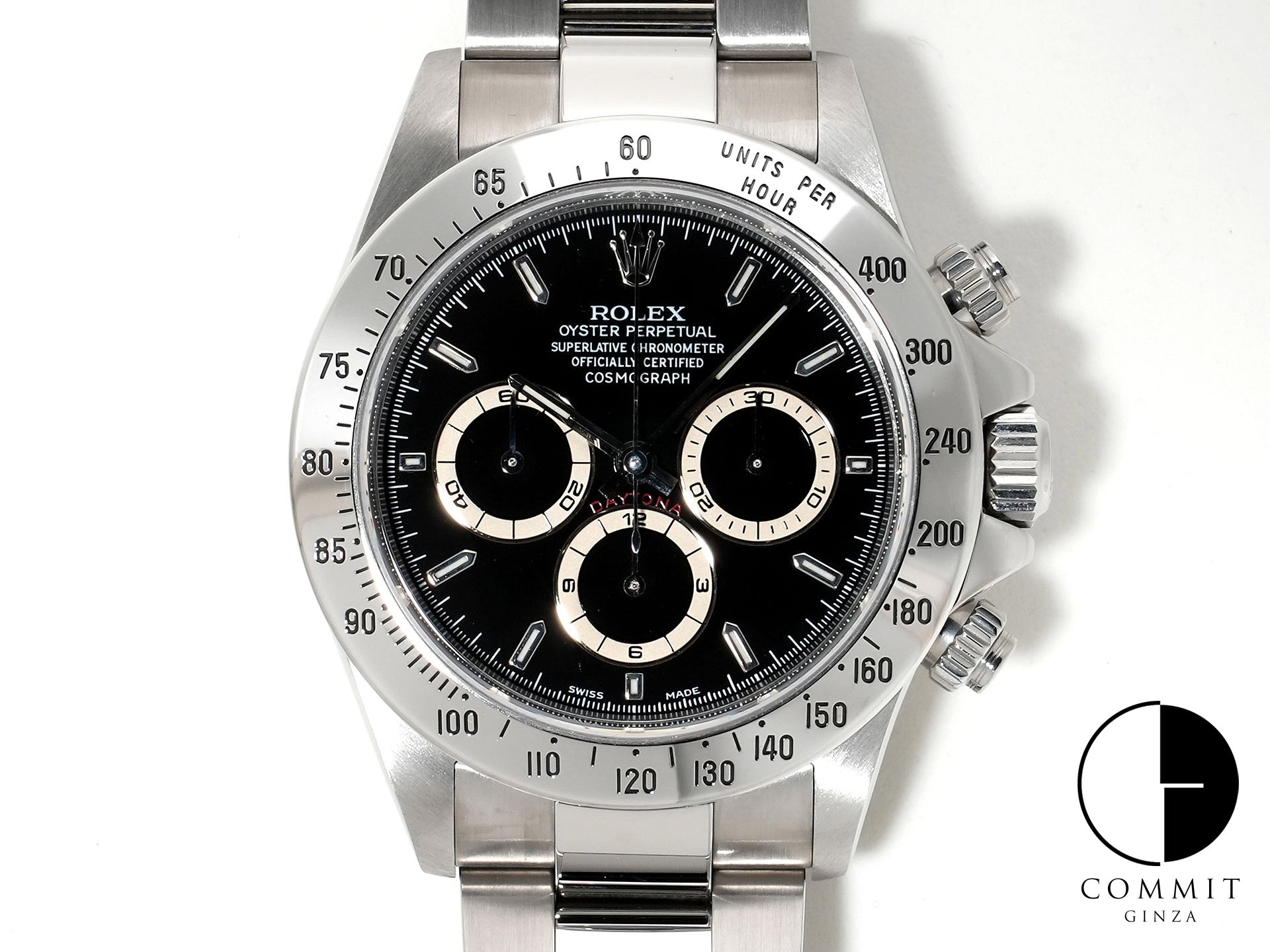 Rolex Daytona El Primero Ref. 16520 Stainless Steel Black Dial Excellent Condition hcp9e9qo