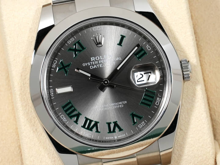Rolex Datejust 41 Ref. 126300 Stainless Steel Slate Roman Dial Oyster Bracelet Excellent Condition u393nxbw