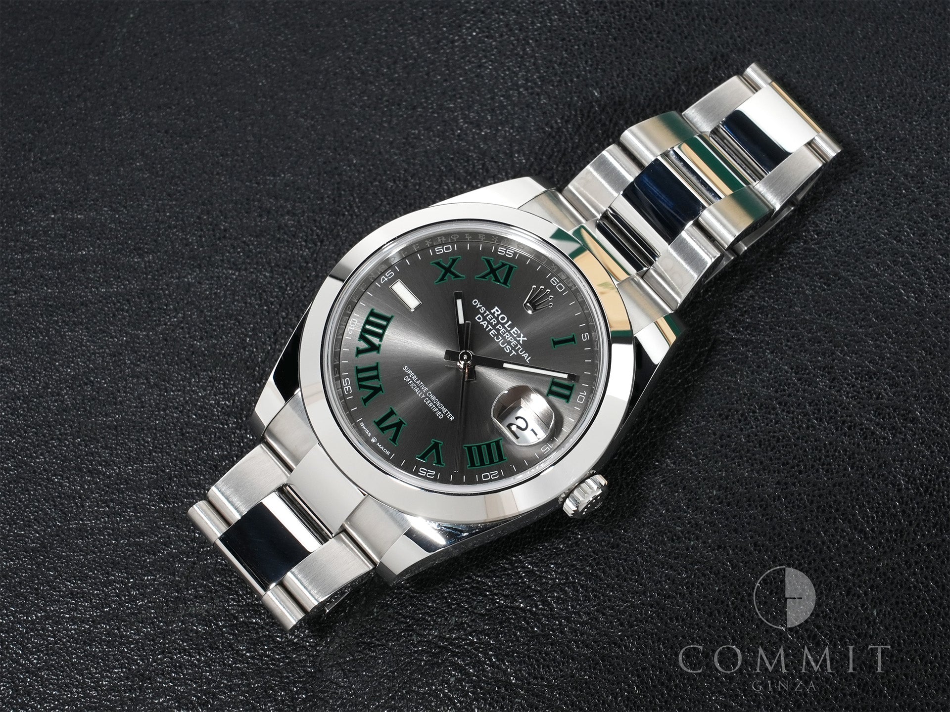 Rolex Datejust 41 Ref. 126300 Stainless Steel Slate Roman Dial Oyster Bracelet Excellent Condition u393nxbw