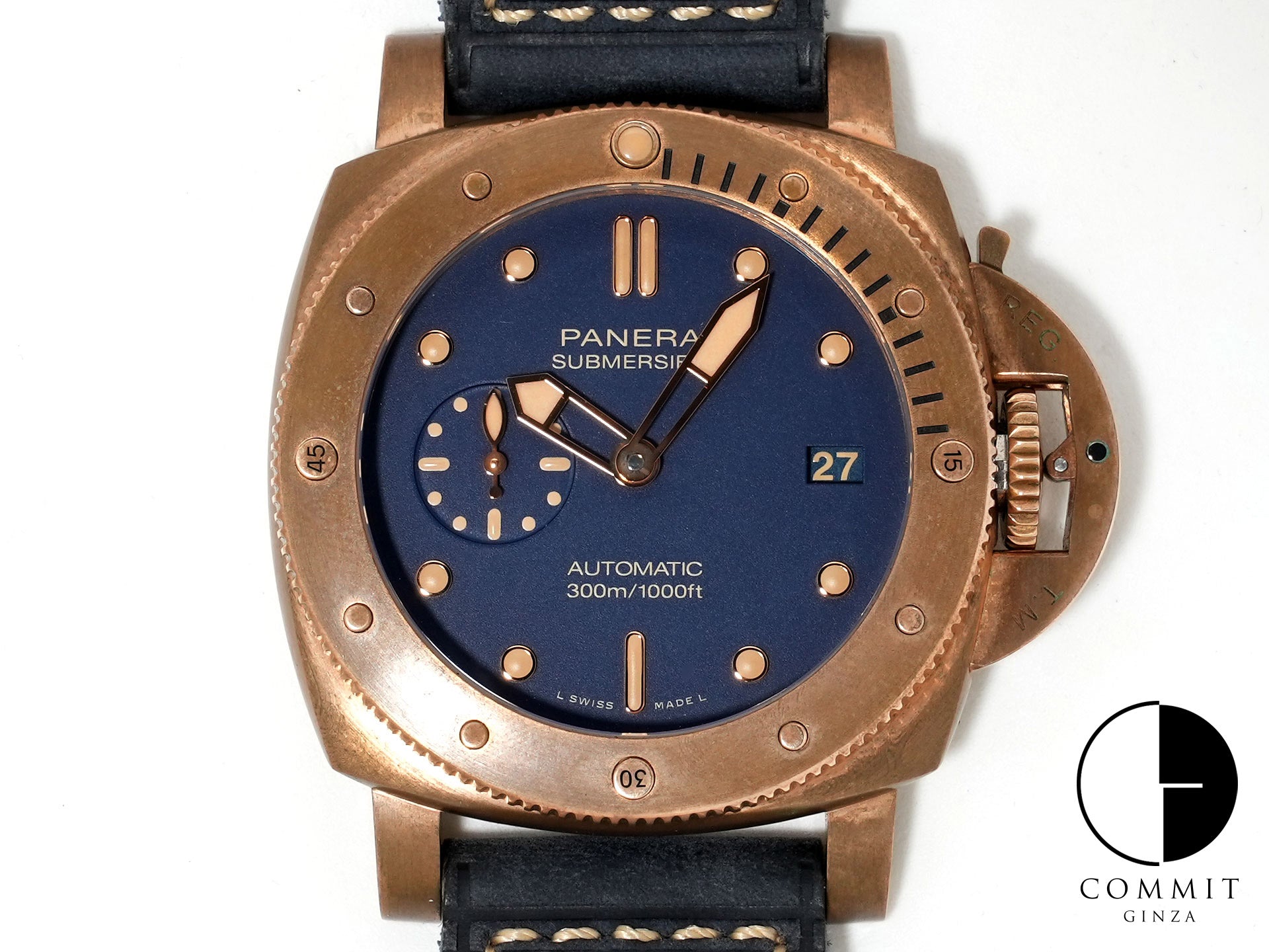 Panerai Submersible Bronzo Blue Abisso Ref. PAM01074 Bronze with Blue Dial, Excellent Condition, Pre-Owned, sh99gozs