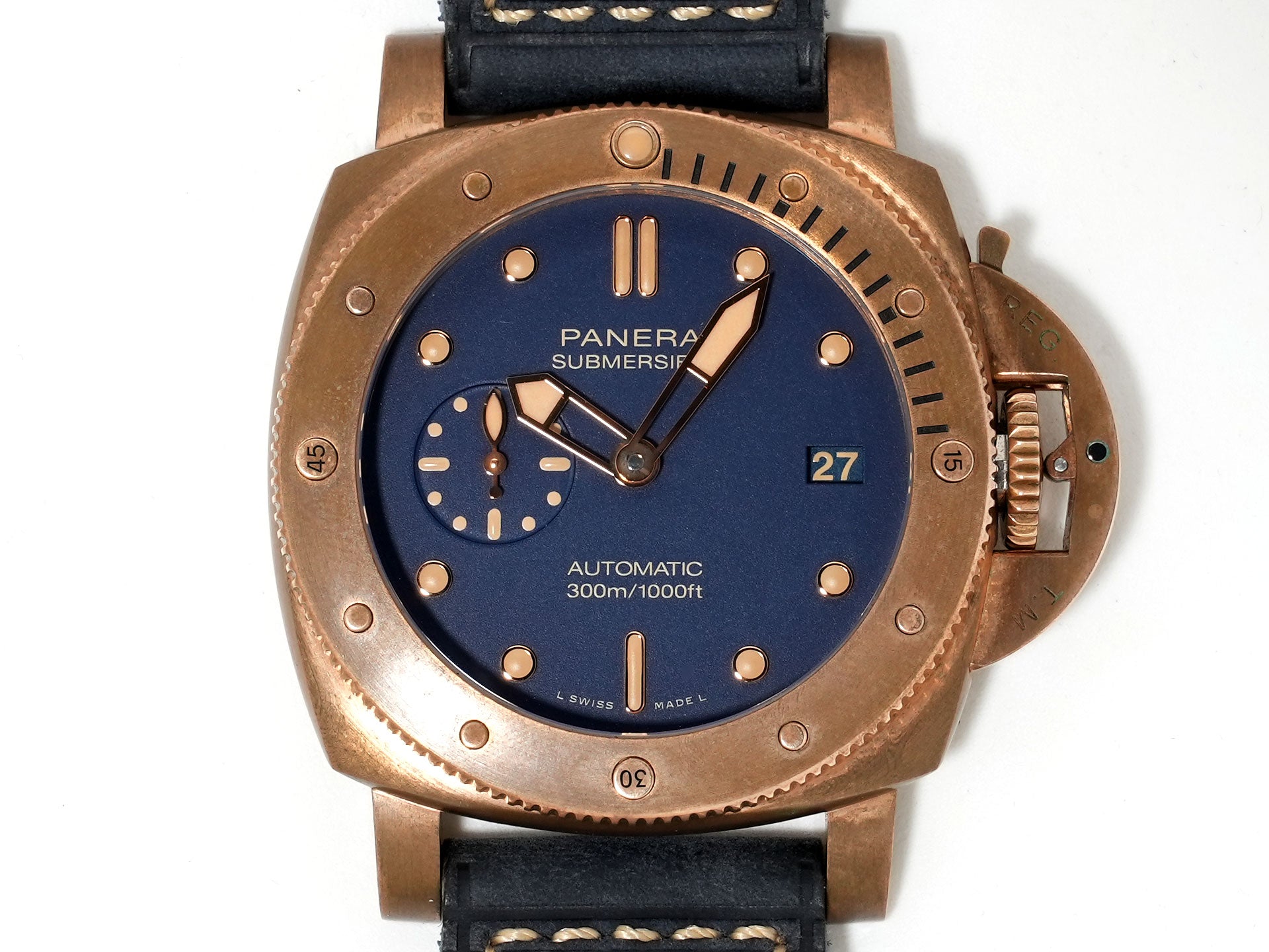 Panerai Submersible Bronzo Blue Abisso Ref. PAM01074 Bronze with Blue Dial, Excellent Condition, Pre-Owned, sh99gozs