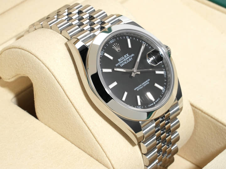 Rolex Datejust 41 Ref. 126300 Stainless Steel Black Dial Jubilee Bracelet Unused jr85evbj