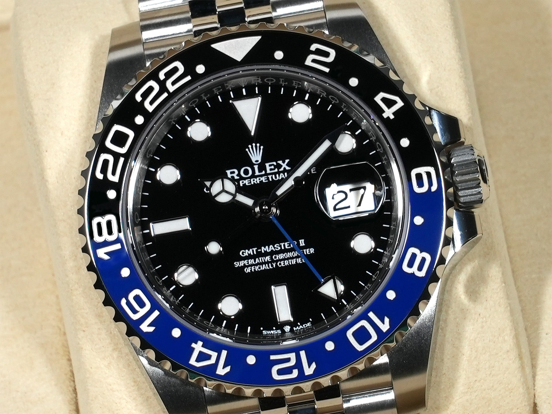 Rolex GMT-Master II Ref. 126710BLNR Stainless Steel with Black Dial and Jubilee Bracelet, Unused, jukky9m8