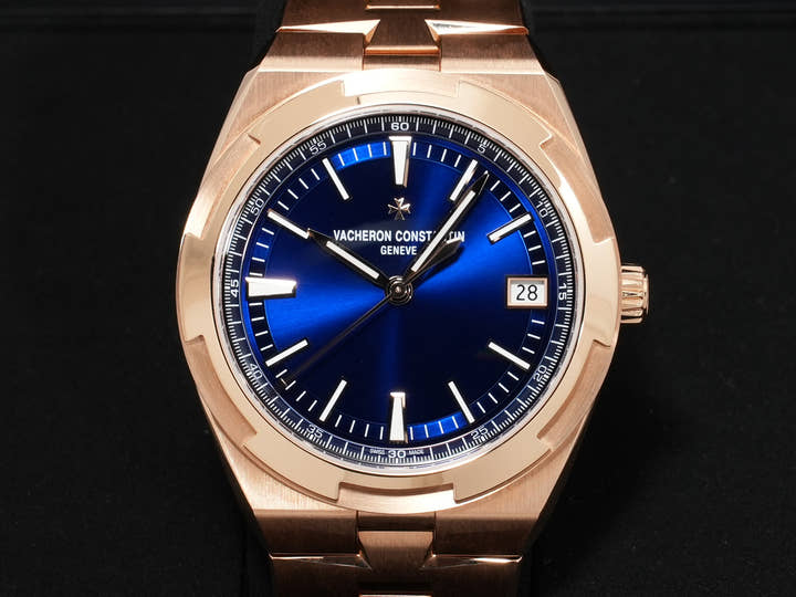 Vacheron Constantin Overseas Automatic Ref. 4520V/210R-B705 Pink Gold Blue Dial Excellent Condition 33z3adfr