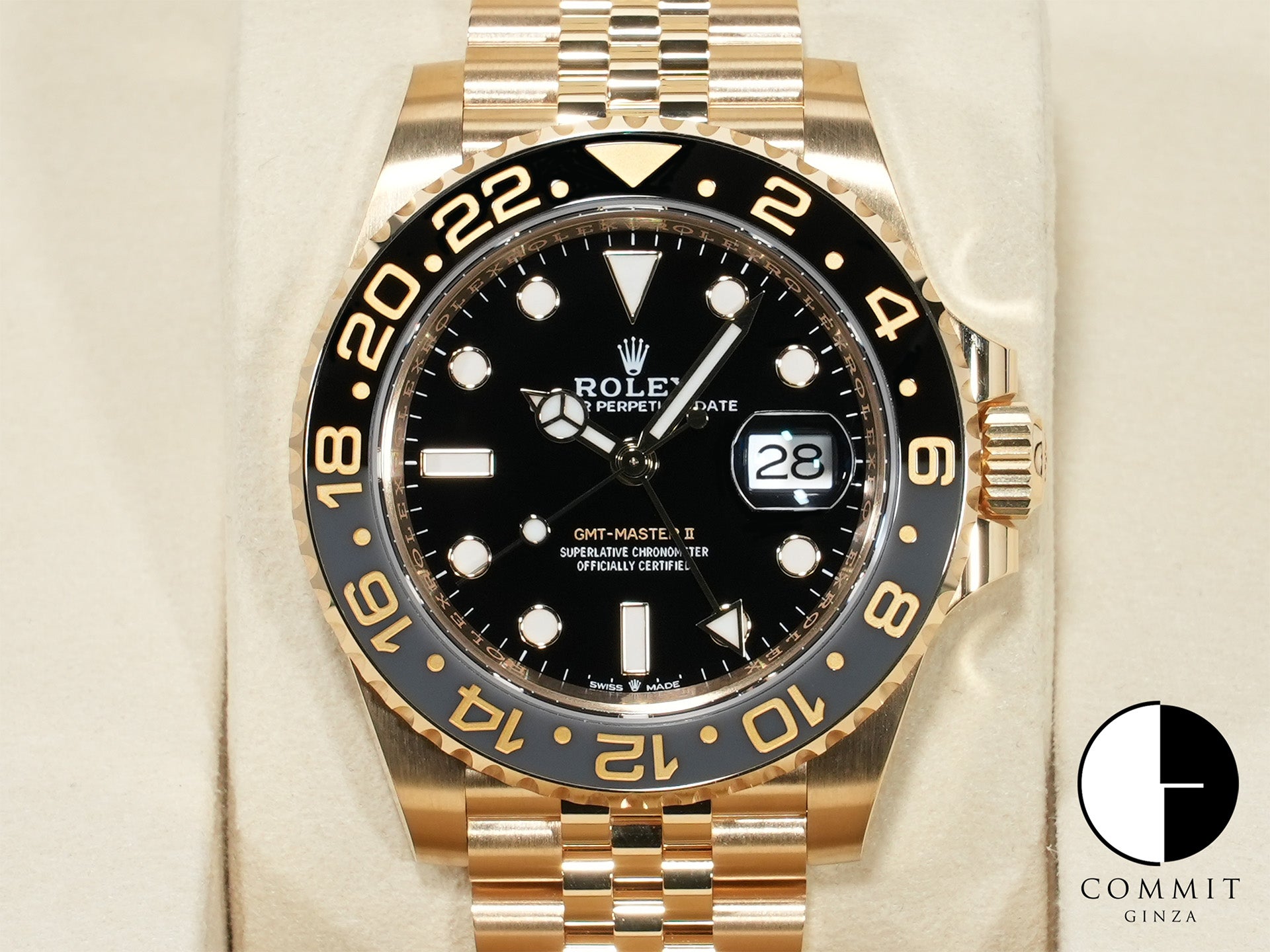 Rolex GMT-Master II Ref. 126718GRNR Yellow Gold with Black Dial and Jubilee Bracelet, Unused, j8jqpda5