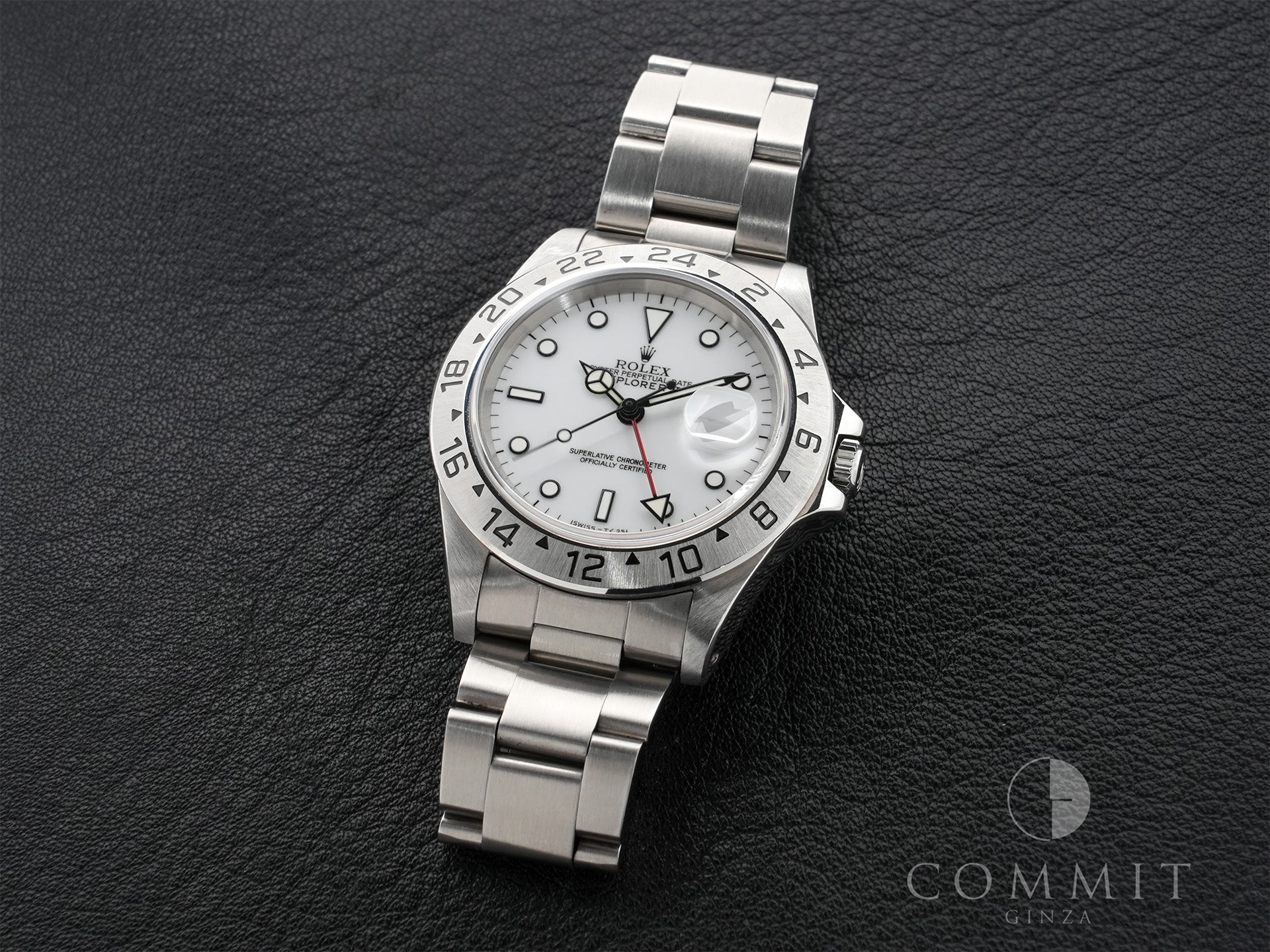 Pre-owned Rolex Explorer II Ref. 16570 Stainless Steel White Dial Oyster Bracelet mg52t55y