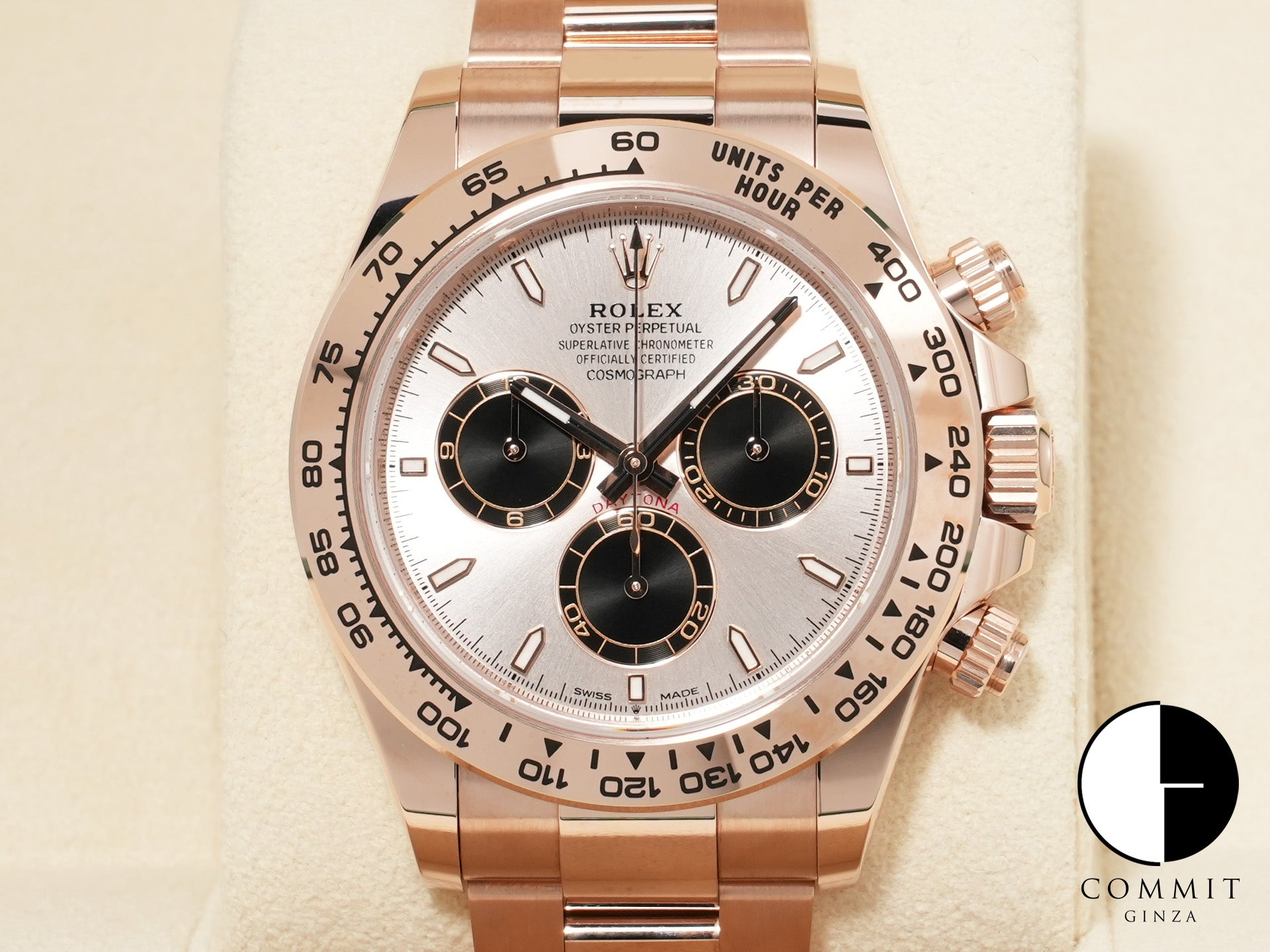 Rolex Daytona Ref. 126505 Everose Gold Sanddust with Bright Black Dial Unused h838wcqk
