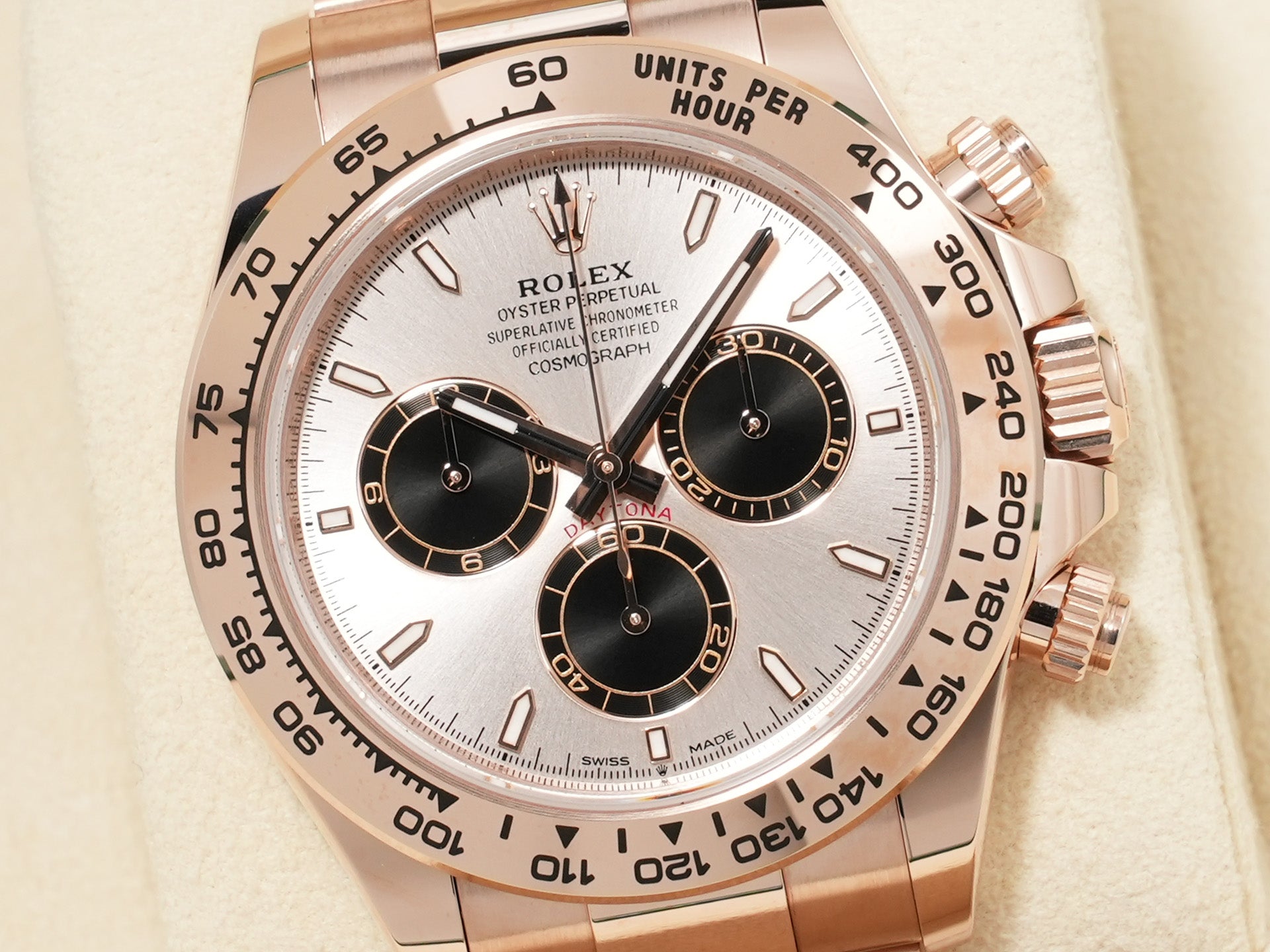 ロレックス デイトナ Ref.126505 エバーローズゴールド サンダストxブライトブラック文字盤 未使用 h838wcqk