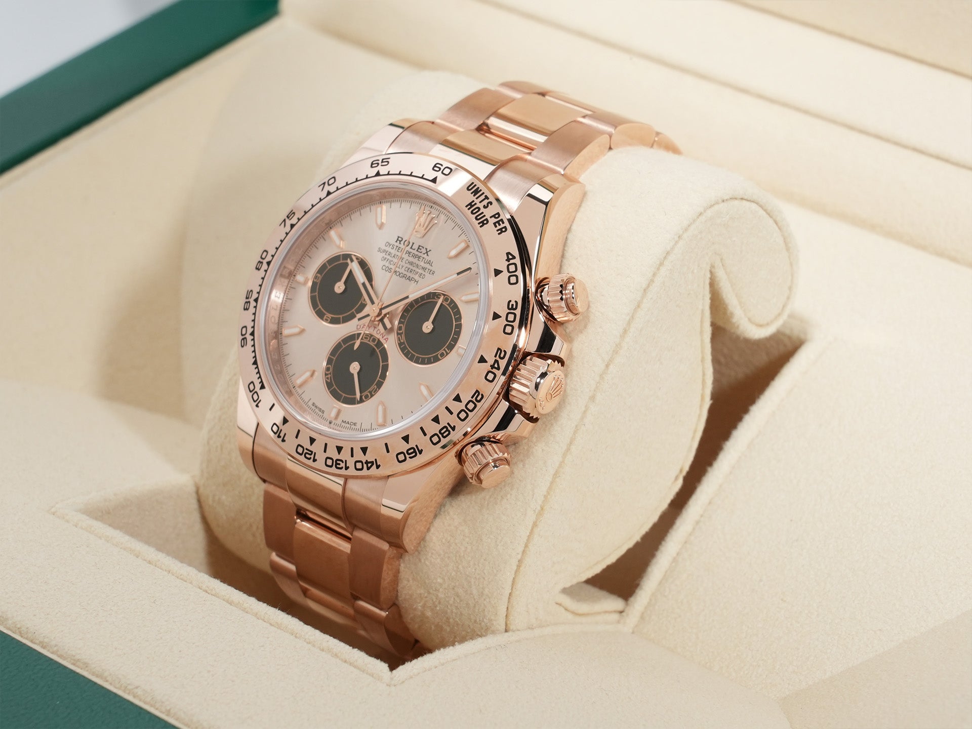 ロレックス デイトナ Ref.126505 エバーローズゴールド サンダストxブライトブラック文字盤 未使用 h838wcqk