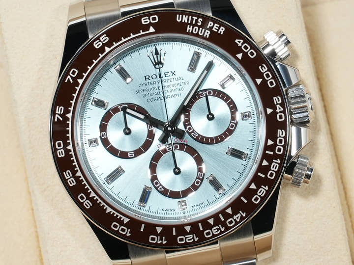 Rolex Daytona Ref. 126506A Platinum Ice Blue x 11 Diamond Dial Unused 9aez9zcd