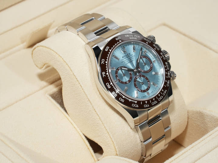 Rolex Daytona Ref. 126506A Platinum Ice Blue x 11 Diamond Dial Unused 9aez9zcd