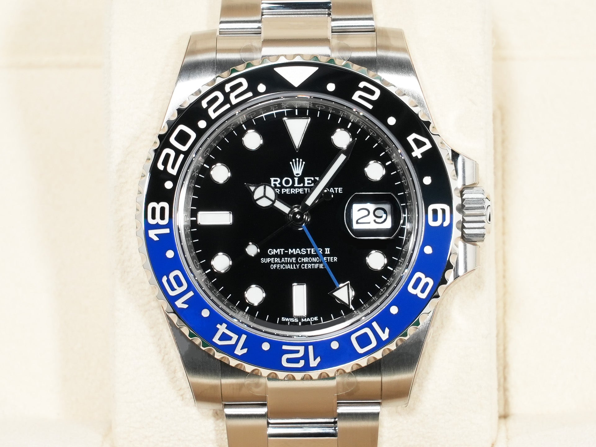 Rolex GMT-Master II Ref. 116710BLNR Stainless Steel Black Dial Oyster Bracelet Unused axwadcr7