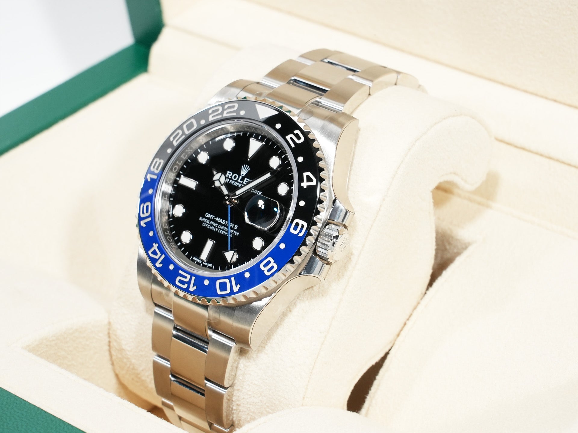 ロレックス GMTマスターII Ref.116710BLNR ステンレススチール ブラック文字盤 オイスターブレスレット 未使用 axwadcr7