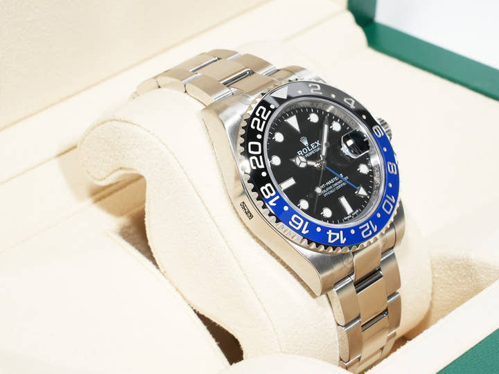 ロレックス GMTマスターII Ref.116710BLNR ステンレススチール ブラック文字盤 オイスターブレスレット 未使用 axwadcr7