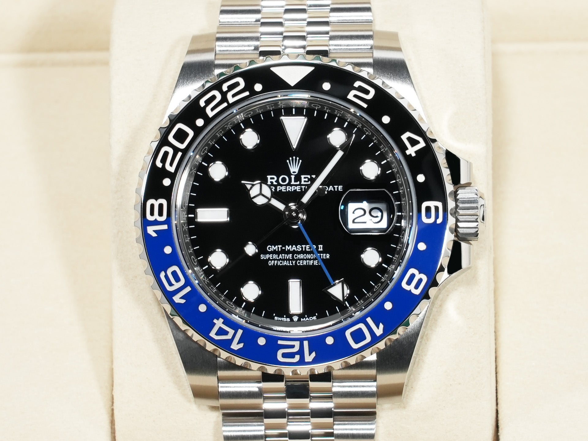Rolex GMT-Master II Ref. 126710BLNR Stainless Steel Black Dial Jubilee Bracelet Unused brpr8956