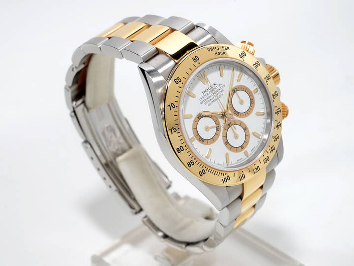 ロレックス デイトナ エルプリメロ Ref.16523 ステンレススチール/イエローゴールド ホワイト文字盤 美中古 uaqxvkov
