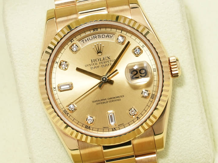 Rolex Day-Date 36 Ref. 118238A Yellow Gold Champagne Dial Pre-owned bjpet7xa