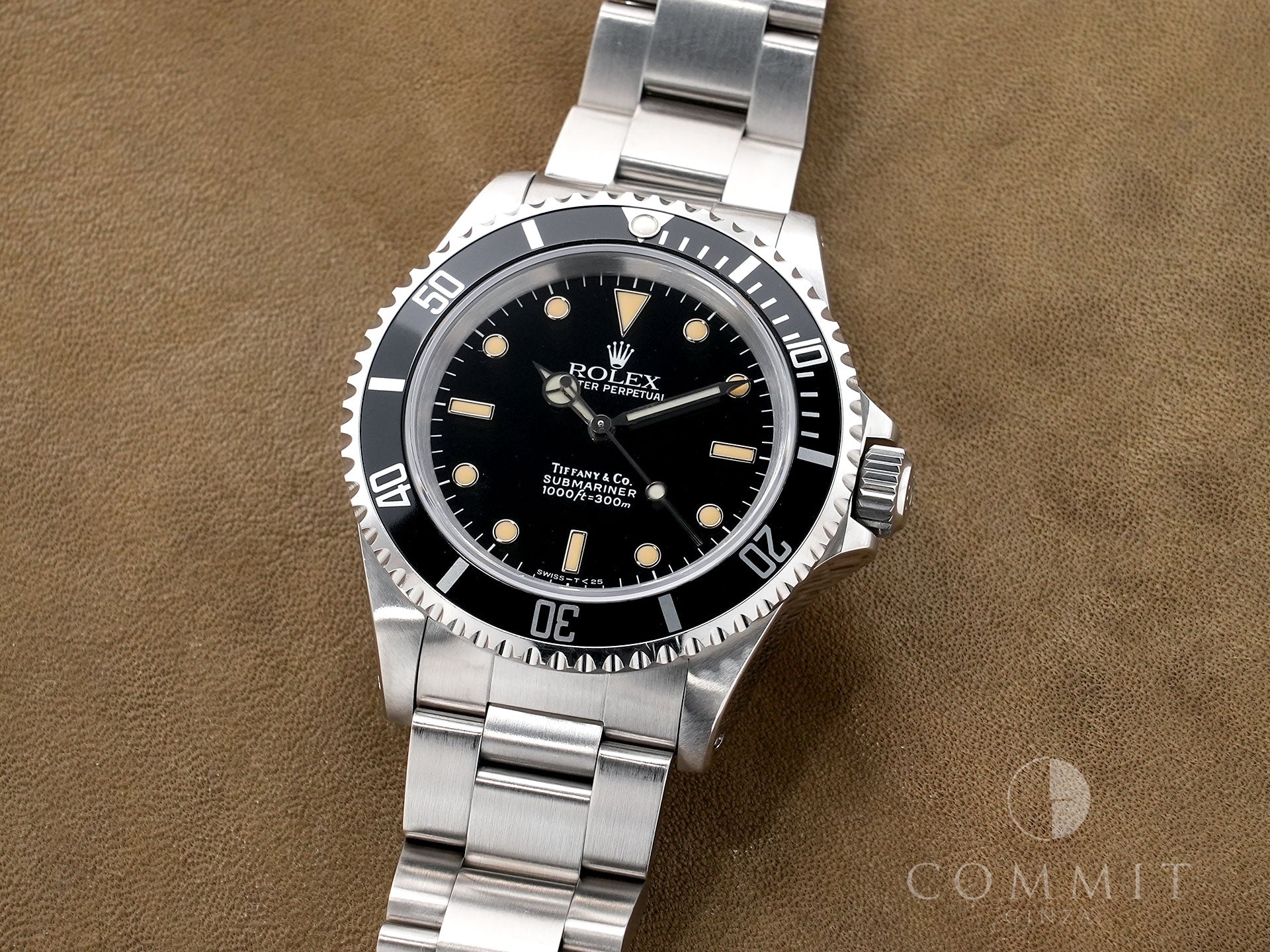 Pre-owned Rolex Submariner No Date Tiffany Ref. 14060 Stainless Steel Black Dial 6ktr356q