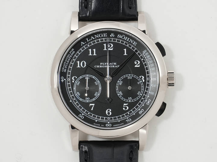 A. Lange &amp; Söhne 1815 Chronograph Ref. 414.028 White Gold Black Dial Excellent Condition rwf2q93a