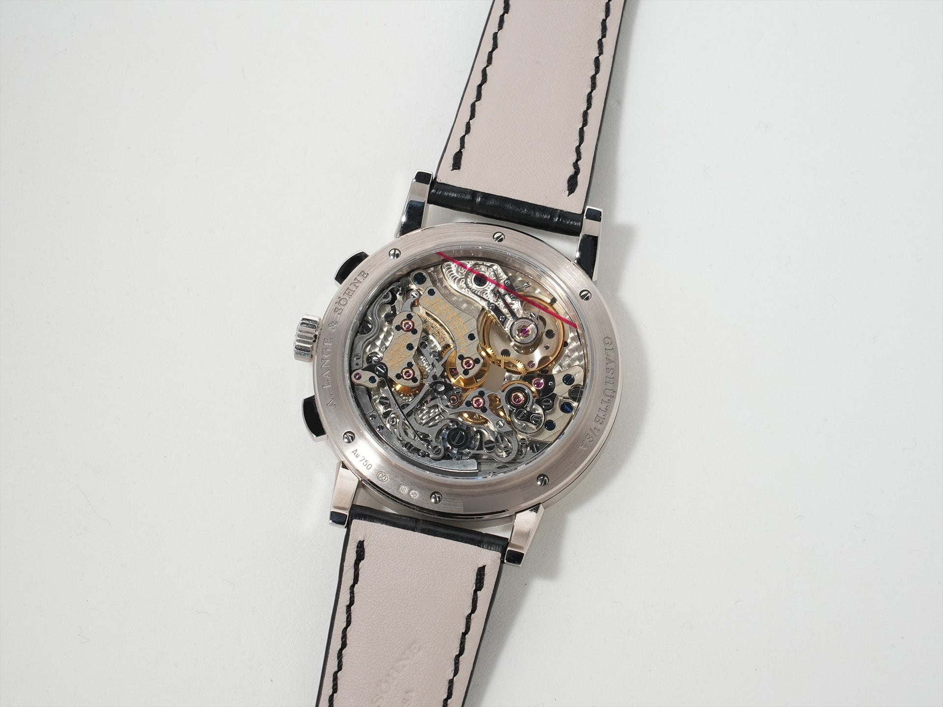 A. Lange &amp; Söhne 1815 Chronograph Ref. 414.028 White Gold Black Dial Excellent Condition rwf2q93a