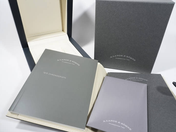 A. Lange &amp; Söhne 1815 Chronograph Ref. 414.028 White Gold Black Dial Excellent Condition rwf2q93a