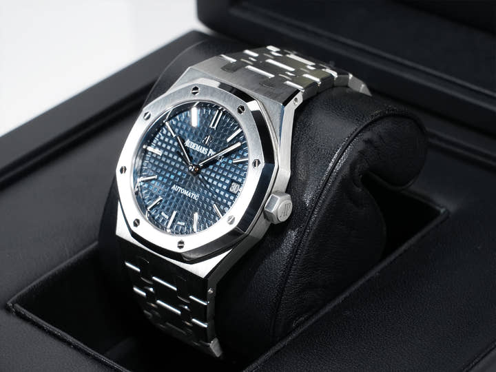 オーデマピゲ ロイヤルオーク Ref.15450ST.OO.1256ST.03 ステンレススチール ブルー文字盤 美中古 nncn2brw