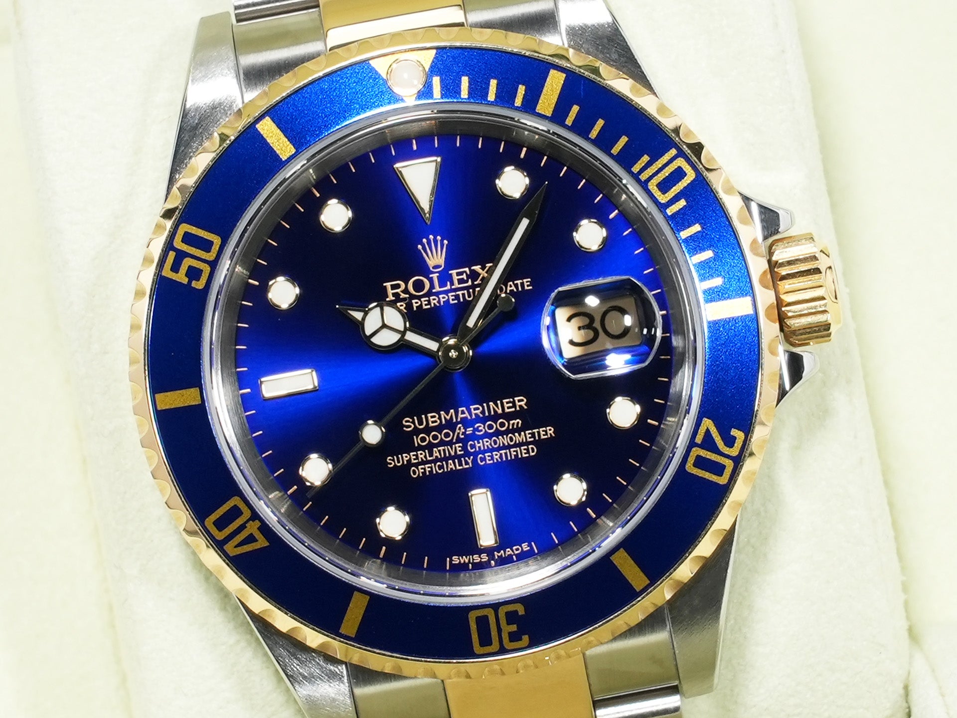 ロレックス サブマリーナー デイト Ref.16613 ステンレススチール/イエローゴールド ブルー文字盤 中古 78m945u9