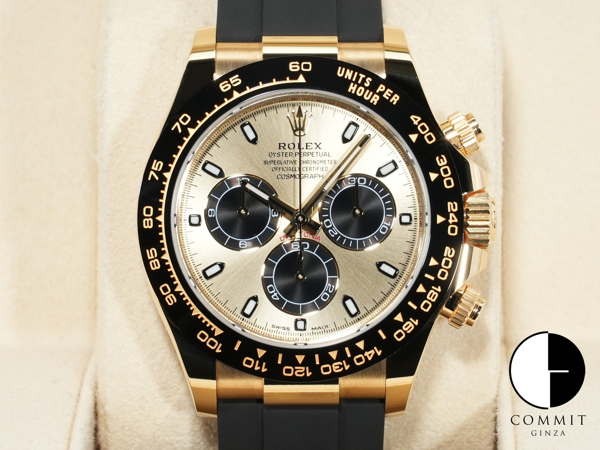 Pre-owned Rolex Daytona Ref. 116518LN Yellow Gold with Champagne and Black Dial (gsoz7vit)