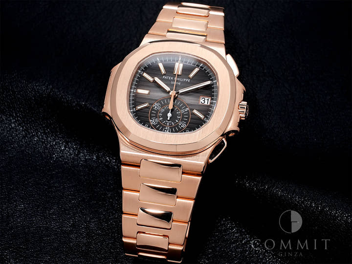 Patek Philippe Nautilus Chronograph Ref. 5980/1R-001 Rose Gold with Black Gradient Dial, Excellent Condition, hb5rk74t