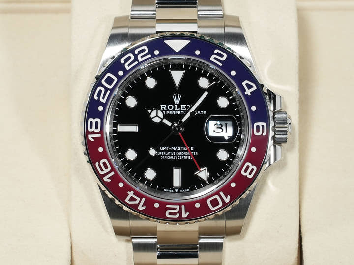 ロレックス GMTマスターII Ref.126710BLRO ステンレススチール ブラック文字盤 オイスターブレスレット 未使用 3rc7h4fw