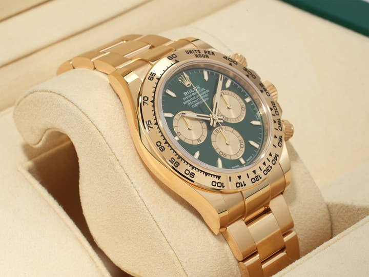 ロレックス デイトナ Ref.126508 イエローゴールド グリーン文字盤 未使用 mfk2zr4q