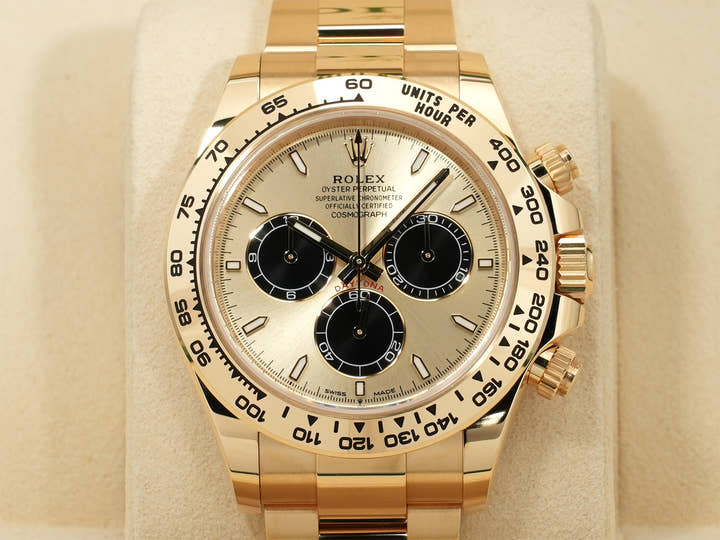 ロレックス デイトナ Ref.126508 イエローゴールド ゴールデンxブライトブラック文字盤 未使用 9fzeahxs