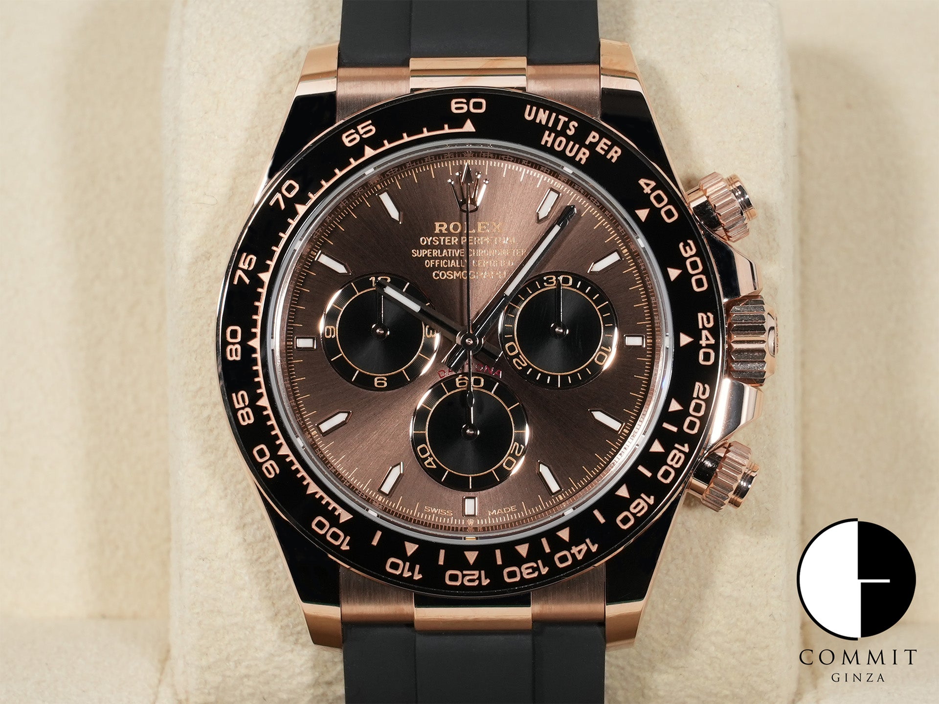 ロレックス デイトナ Ref.126515LN エバーローズゴールド チョコレートxブライトブラック文字盤 未使用 3tompuot