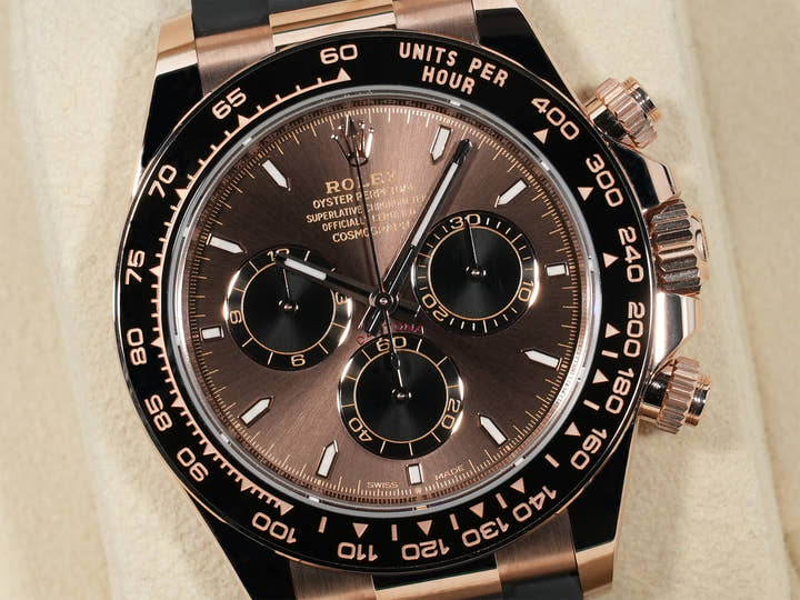 ロレックス デイトナ Ref.126515LN エバーローズゴールド チョコレートxブライトブラック文字盤 未使用 3tompuot