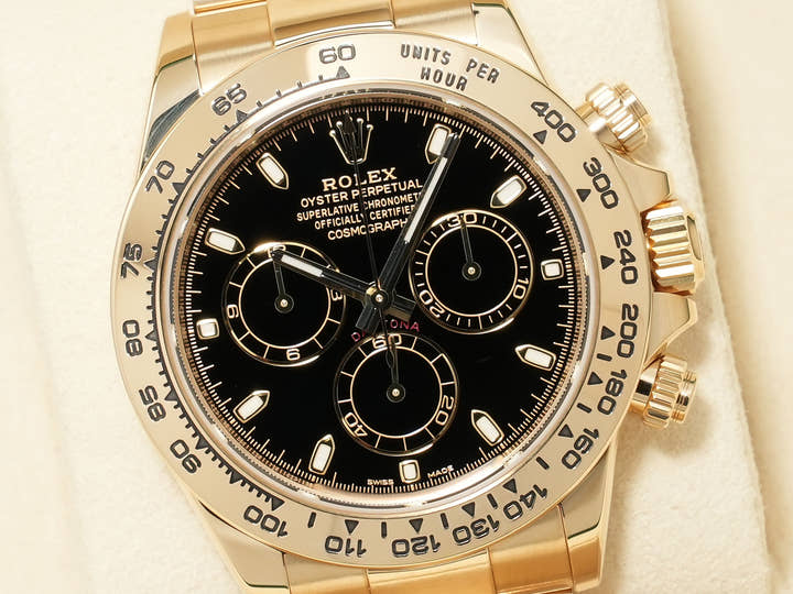 ロレックス デイトナ Ref.116508 イエローゴールド ブラック文字盤 美品 7t7ab6fv