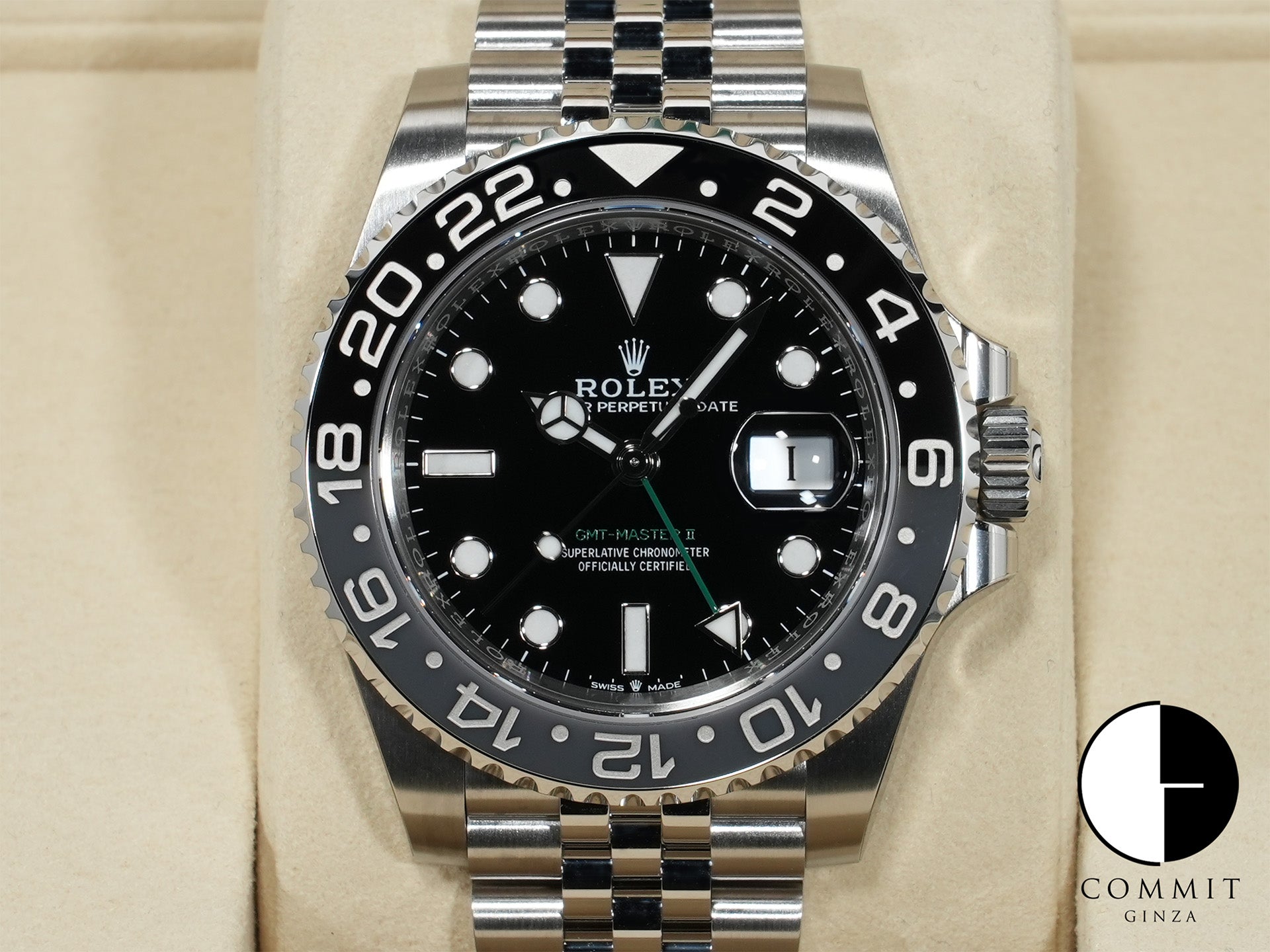 ロレックス GMTマスターII Ref.126710GRNR ステンレススチール ブラック文字盤 ジュビリーブレスレット 未使用 sfk9u54v