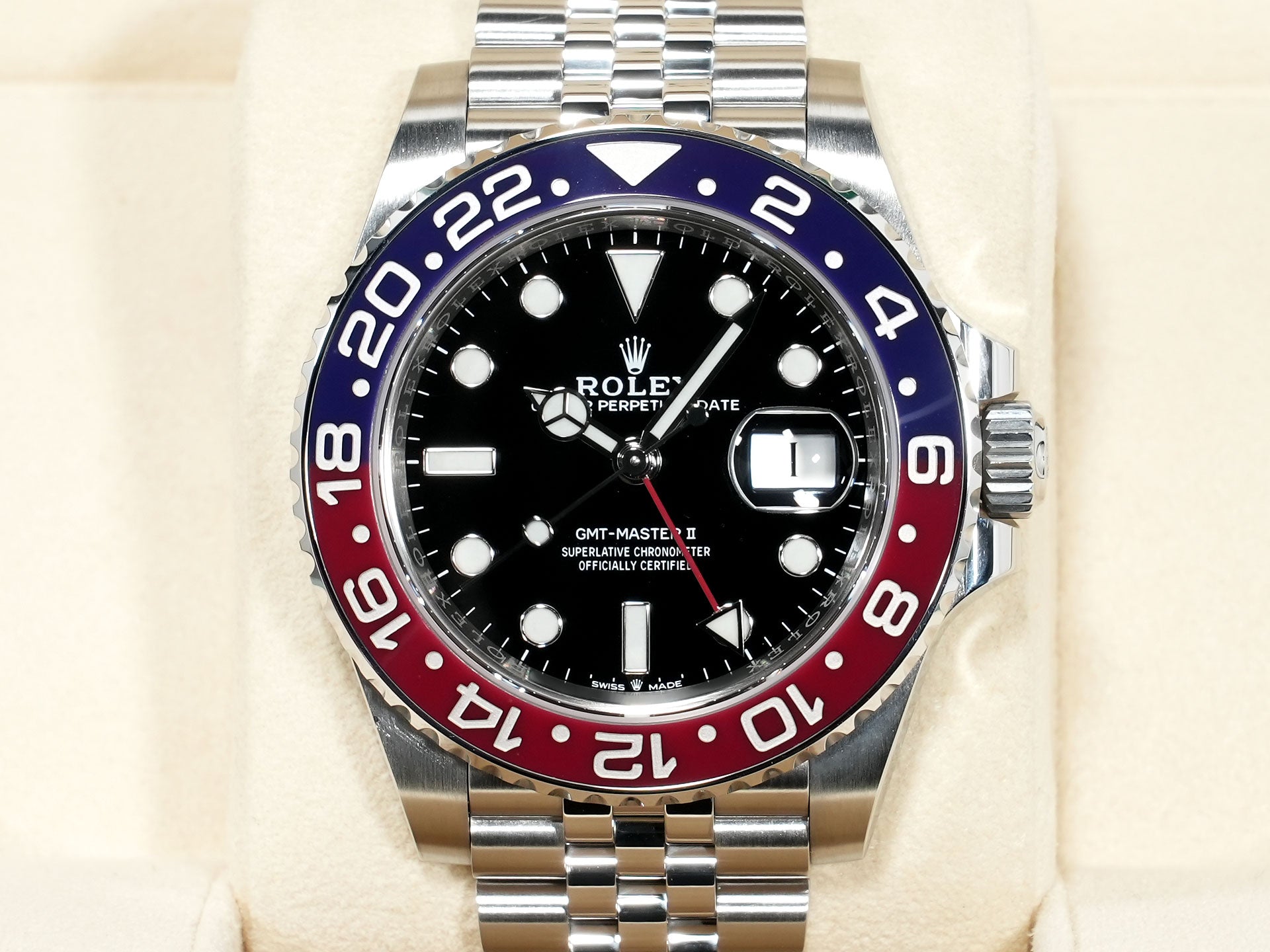 ロレックス GMTマスターII Ref.126710BLRO ステンレススチール ブラック文字盤 ジュビリーブレスレット 美品 vmpssmin