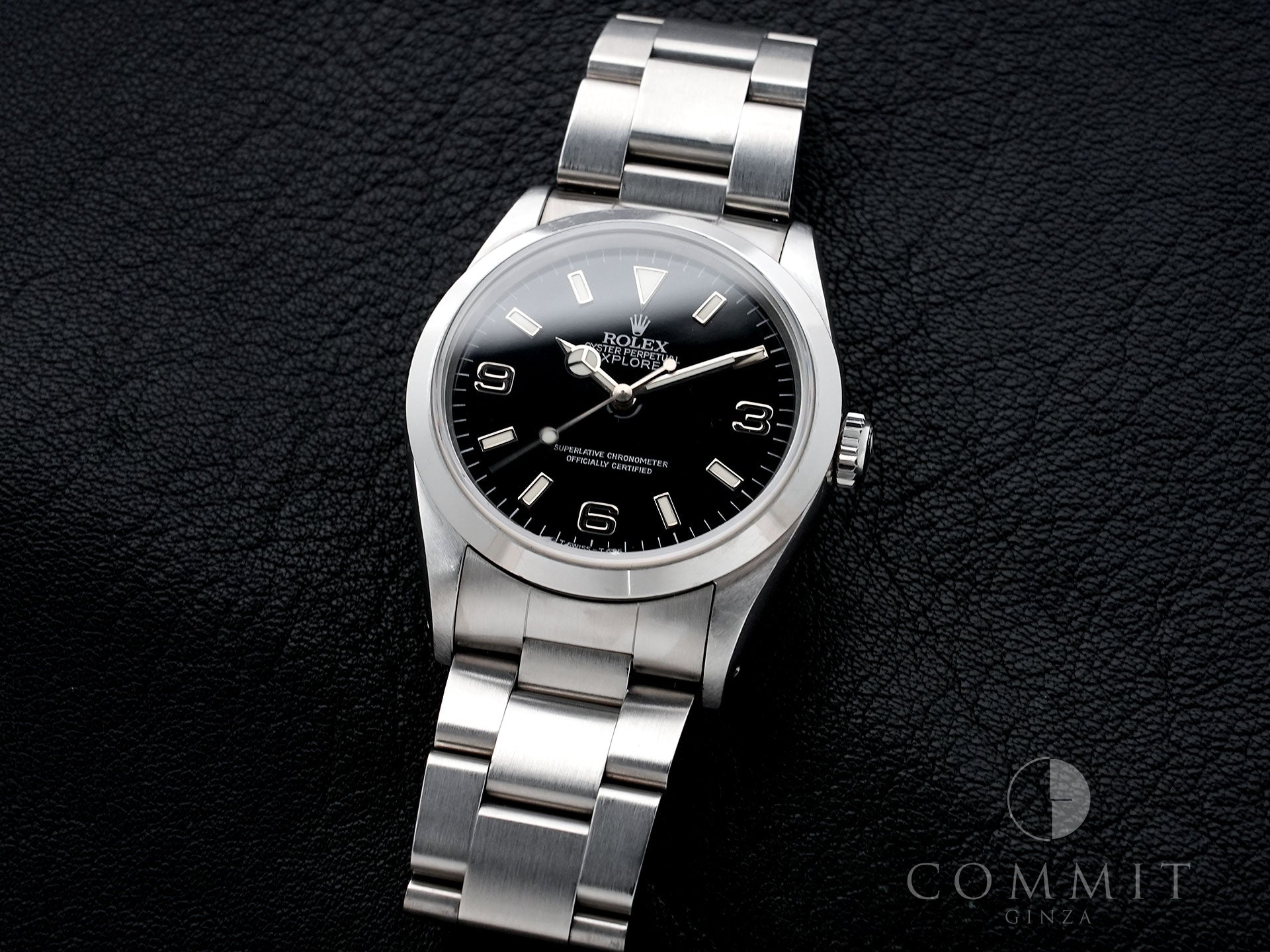 Pre-owned Rolex Explorer I Ref. 14270 Stainless Steel Black Dial Oyster Bracelet jec4qqow