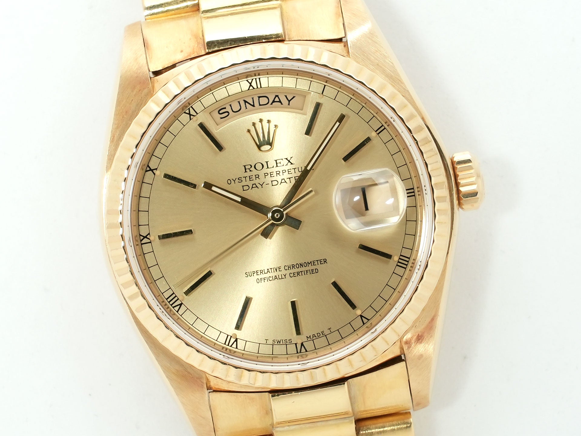 ロレックス デイデイト36 Ref.18038 イエローゴールド シャンパン文字盤 中古 ivbzk8ym