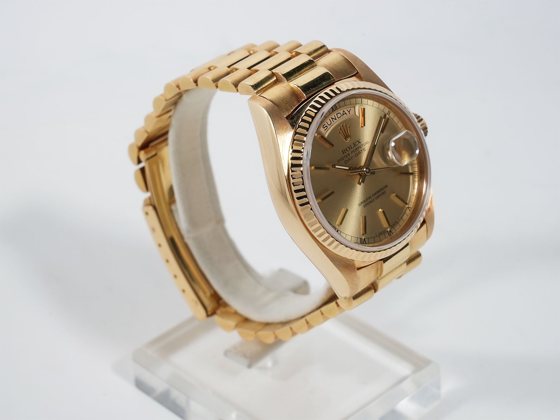 ロレックス デイデイト36 Ref.18038 イエローゴールド シャンパン文字盤 中古 ivbzk8ym