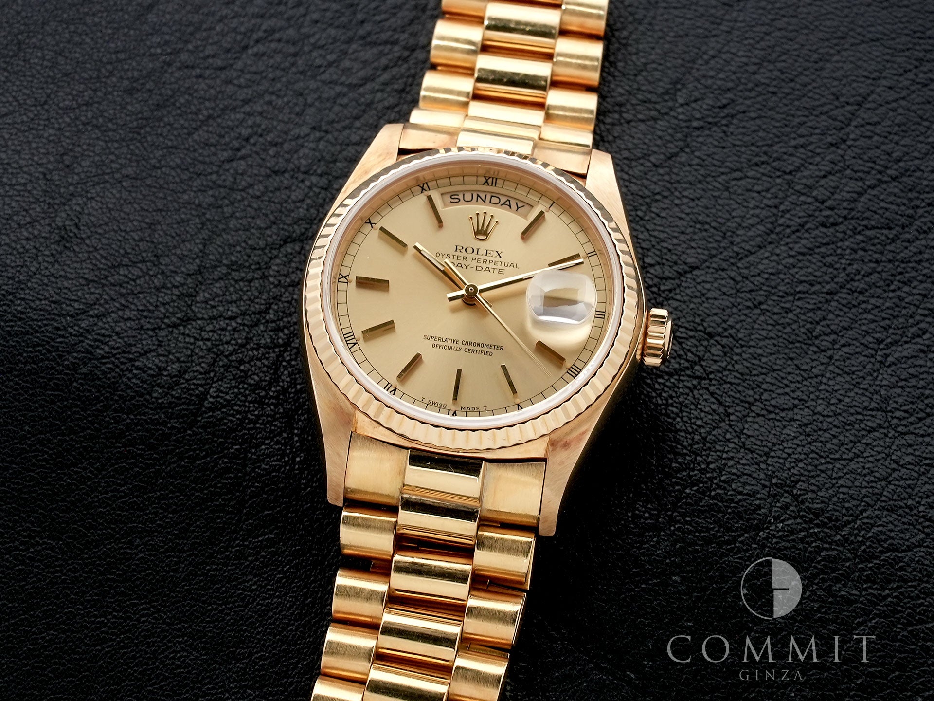 ロレックス デイデイト36 Ref.18038 イエローゴールド シャンパン文字盤 中古 ivbzk8ym