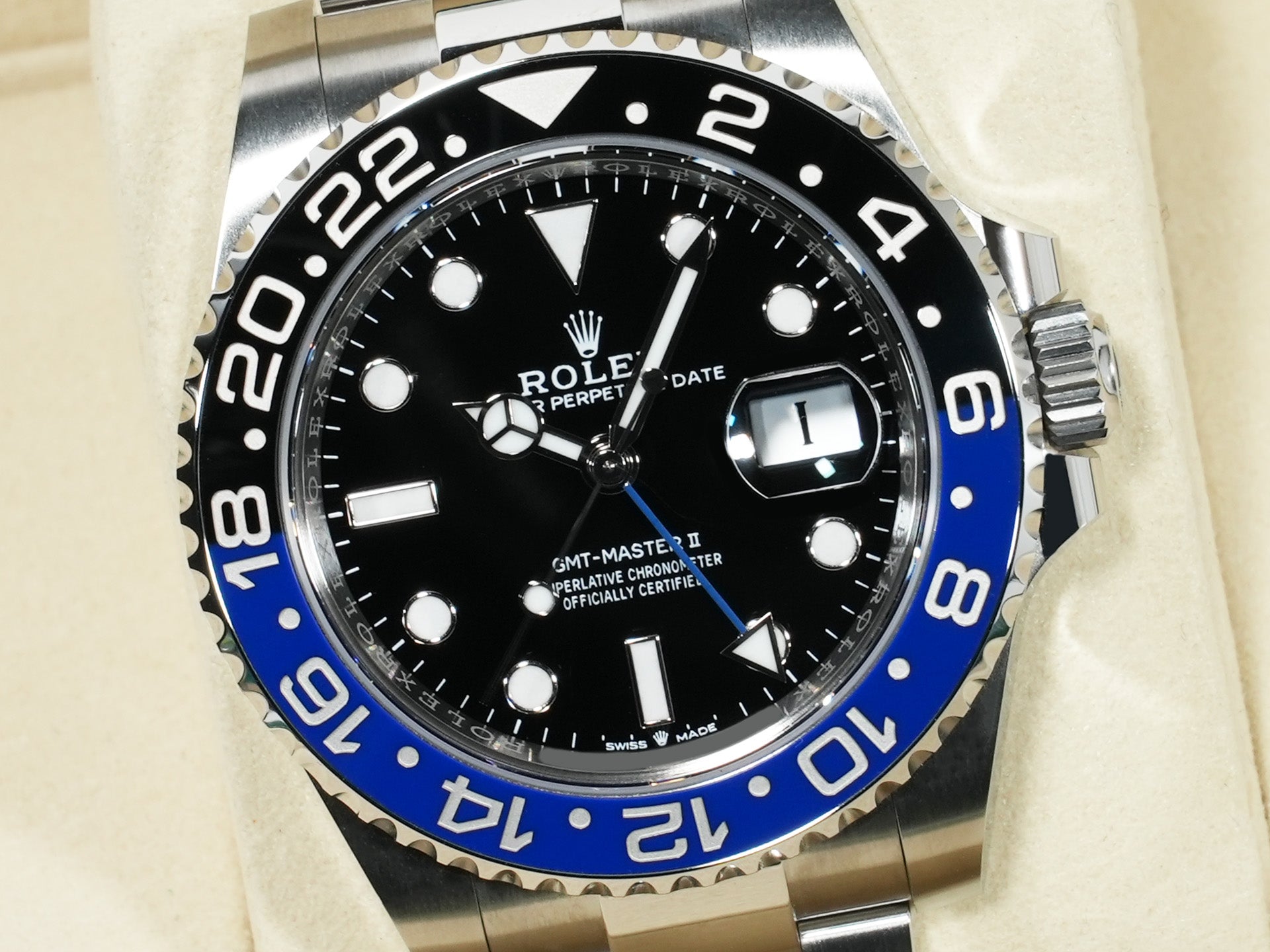 Rolex GMT-Master II Ref. 126710BLNR Stainless Steel Black Dial Oyster Bracelet Unused s86zutii